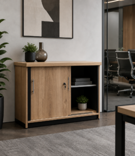 Credenza With Sliding Doors