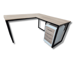 Sizwe Steel Framed L-shape Desk